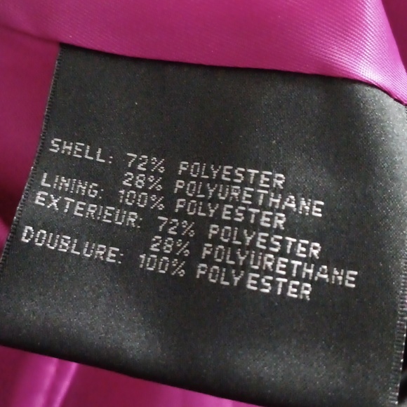 Via Spiga Black Patent Faux Leather Belted Button Front Trench Coat L - Picture 6 of 6